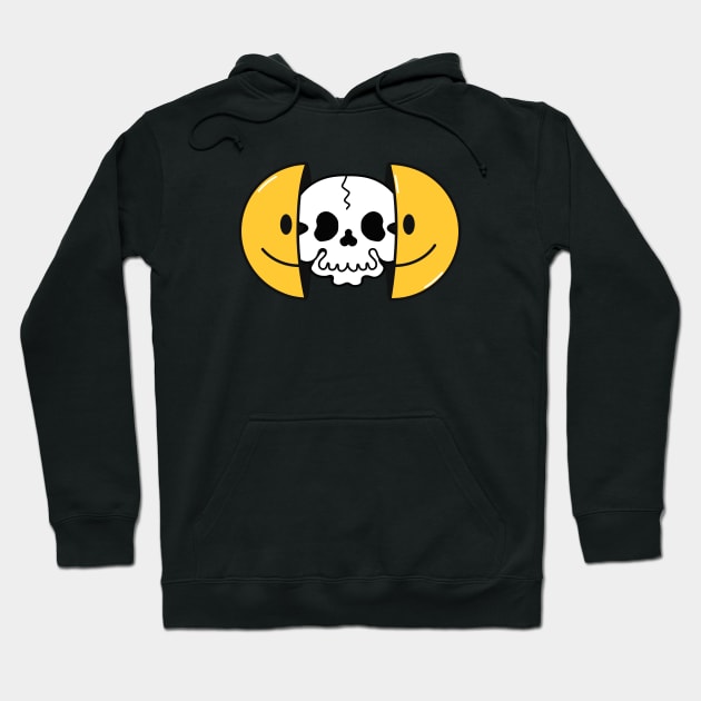 Smile it won't kill you Skull Hoodie by Weird Banana